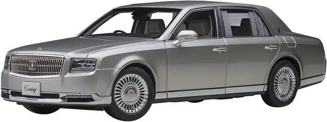 Alt view image 7 of 15 - Toyota Century with Curtains RHD (Right Hand Drive) Silver Special Edition 1/18 Model Car by Autoart