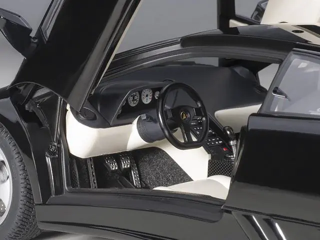 Alt view image 8 of 13 - Lamborghini Diablo SE30 Deep Black Metallic 1/18 Model Car by Autoart