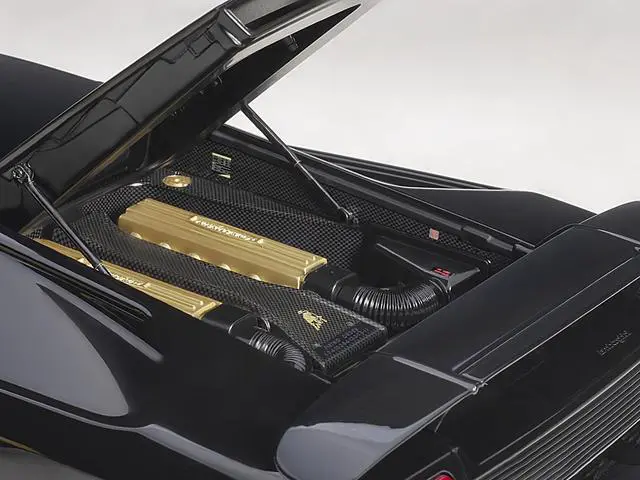 Alt view image 9 of 13 - Lamborghini Diablo SE30 Deep Black Metallic 1/18 Model Car by Autoart