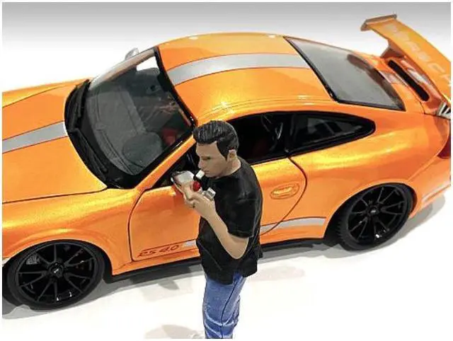 Alt view image 4 of 5 - "Car Meet 1" Figurine VI for 1/18 Scale Models by American Diorama