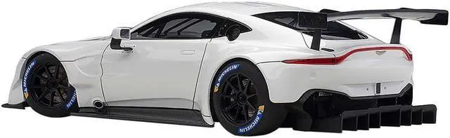 Alt view image 7 of 10 - 2018 Aston Martin Vantage GTE Le Mans PRO White with Carbon Accents 1/18 Model Car by Autoart