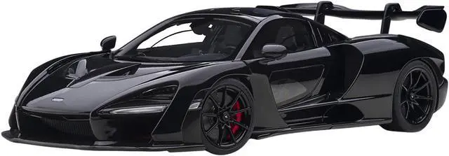 Alt view image 6 of 14 - Mclaren Senna Stealth Cosmos Black with Carbon Accents 1/18 Model Car by Autoart