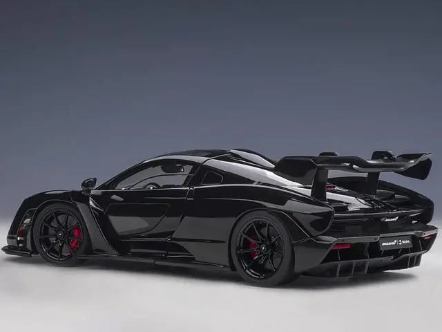 Alt view image 10 of 14 - Mclaren Senna Stealth Cosmos Black with Carbon Accents 1/18 Model Car by Autoart