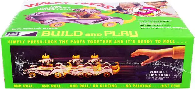 Alt view image 4 of 6 - Skill 2 Snap Model Kit The Compact Pussycat with Penelope Pitstop Figurine "Wacky Races" (1968) TV Series 1/25 Scale Model by MPC