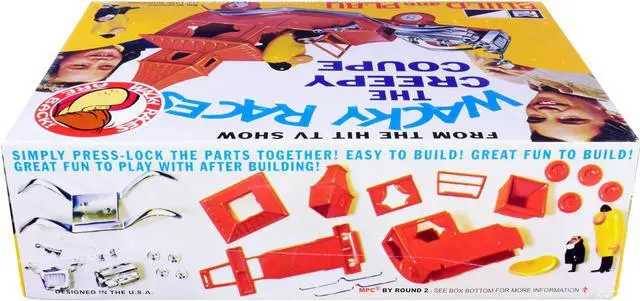 Alt view image 5 of 6 - Skill 2 Snap Model Kit The Creepy Coupe with Big Gruesome and Little Gruesome Figurines "Wacky Races" (1968) TV Series 1/25 Scale Model by MPC