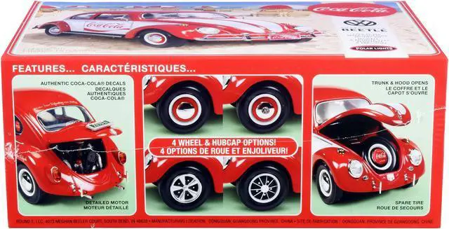 Alt view image 4 of 6 - Skill 3 Snap Model Kit Volkswagen Beetle "Coca-Cola" 1/25 Scale Model by Polar Lights