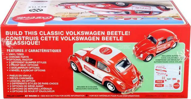 Alt view image 5 of 6 - Skill 3 Snap Model Kit Volkswagen Beetle "Coca-Cola" 1/25 Scale Model by Polar Lights