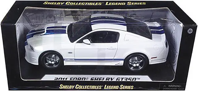 Alt view image 4 of 5 - 2011 Ford Shelby Mustang GT350 White 1/18 Diecast Model Car by Shelby Collectibles