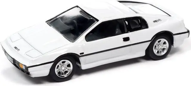 Alt view image 4 of 5 - 1976 Lotus Esprit S1 White with Collectible Tin Display "007" (James Bond) "The Spy Who Loved Me" (1977) Movie (10th in the James Bond Series) 1/64 Diecast Model Car by Johnny Lightning