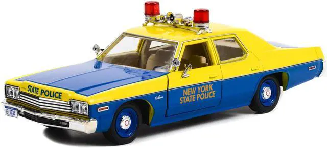 Alt view image 5 of 6 - 1974 Dodge Monaco Blue and Yellow "New York State Police" "Hot Pursuit" Series 1/24 Diecast Model Car by Greenlight