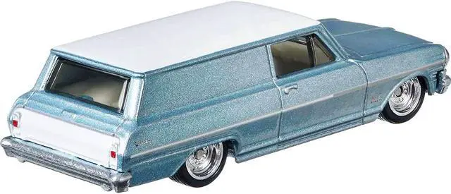Alt view image 5 of 5 - 1964 Chevrolet Nova Panel Light Blue Metallic with White Top \Fast Wagons\ Series Diecast Model Car by Hot Wheels"""