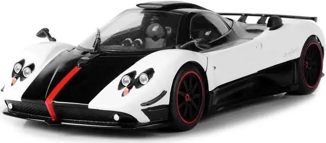 Alt view image 5 of 6 - Motormax 79158w Pagani Zonda 5 Cinque White & Black 1-18 Diecast Car Model