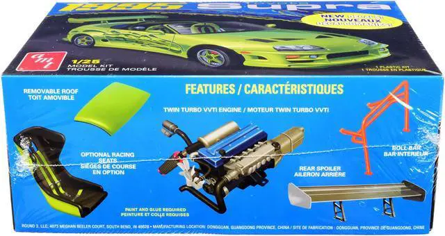 Alt view image 5 of 7 - Skill 2 Model Kit 1995 Toyota Supra Convertible 1/25 Scale Model by AMT