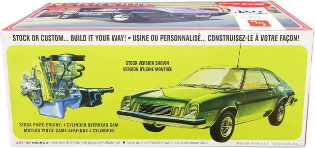 Alt view image 6 of 7 - Skill 3 Model Kit 1977 Ford Pinto \Popper\ with Vending Machine \"Coca-Cola\" 2 in 1 Kit 1/25 Scale Model by AMT"""