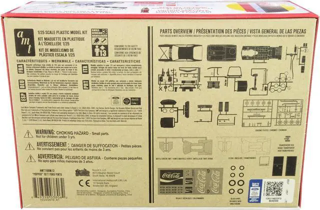 Alt view image 7 of 7 - Skill 3 Model Kit 1977 Ford Pinto \Popper\ with Vending Machine \"Coca-Cola\" 2 in 1 Kit 1/25 Scale Model by AMT"""