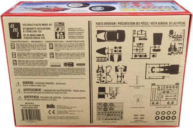Alt view image 6 of 6 - Skill 3 Model Kit 1941 Plymouth Coupe with 4 Bottle Crates "Coca-Cola" 1/25 Scale Model by AMT