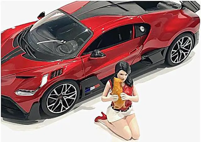 Alt view image 4 of 5 - "Girls Night Out" Gigi with Cat Figurine for 1/18 Scale Models by American Diorama