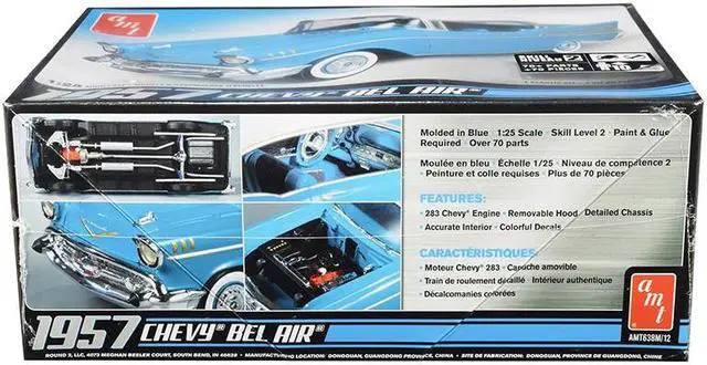 Alt view image 14 of 20 - 1957 Chevy Bel Air 1/25 Scale Plastic Model Kit AMT