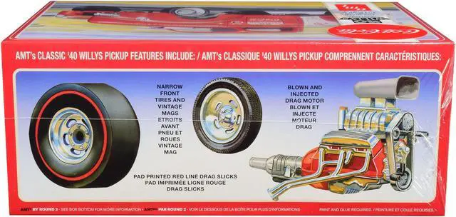 Alt view image 8 of 9 - AMT AMT1145M Skill 3 Model Kit 1940 Willys Gasser Pickup Truck Coca-Cola 1 by 25 Scale Model