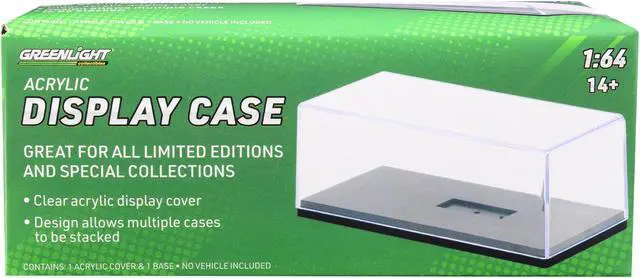 Alt view image 10 of 11 - acrylic display show case with plastic base for 1/64 scale model cars by greenlight 55025