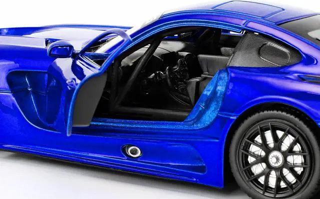 Alt view image 4 of 6 - Mercedes AMG GT3 Bright Blue 1/24 Diecast Model Car by Motormax