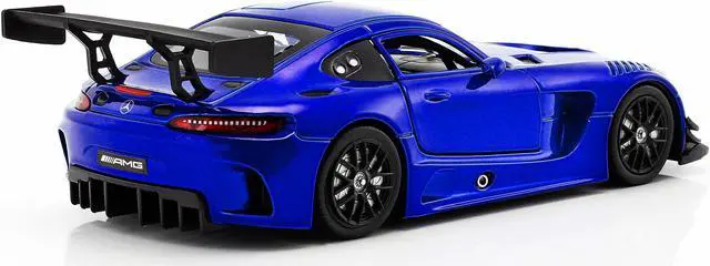 Alt view image 6 of 6 - Mercedes AMG GT3 Bright Blue 1/24 Diecast Model Car by Motormax
