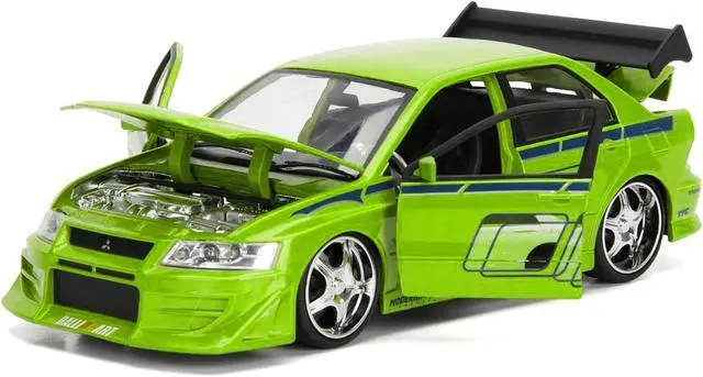 Alt view image 2 of 16 - Brian's Mitsubishi Lancer Evolution VII "The Fast and the Furious" Movie 1/24 Diecast Model Car by Jada