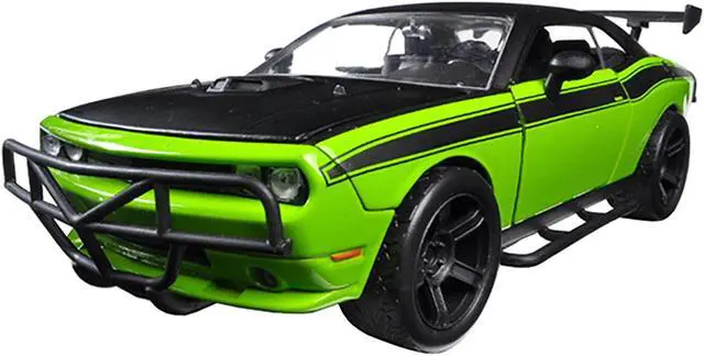 Alt view image 4 of 5 - Letty's Dodge Challenger SRT8 Off Road Green and Black "Fast & Furious" Movie 1/24 Diecast Model Car by Jada