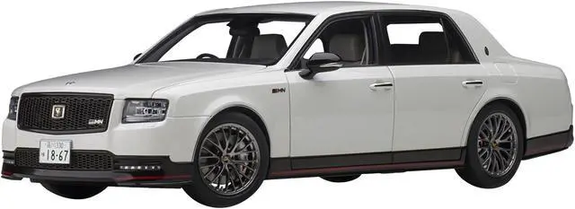 Alt view image 7 of 15 - Toyota Century GRMN RHD (Right Hand Drive) Pearl White 1/18 Model Car by Autoart