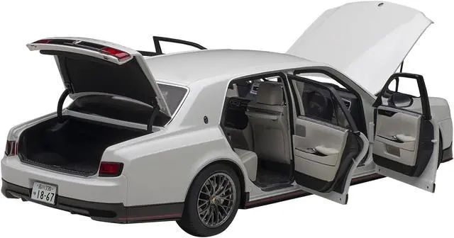 Alt view image 8 of 15 - Toyota Century GRMN RHD (Right Hand Drive) Pearl White 1/18 Model Car by Autoart