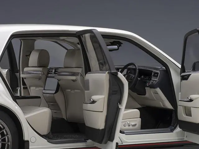 Alt view image 10 of 15 - Toyota Century GRMN RHD (Right Hand Drive) Pearl White 1/18 Model Car by Autoart