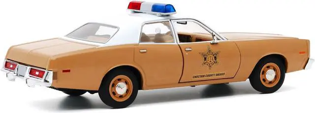 Alt view image 4 of 5 - 1975 Dodge Coronet Brown with White Top "Choctaw County Sheriff" 1/24 Diecast Model Car by Greenlight