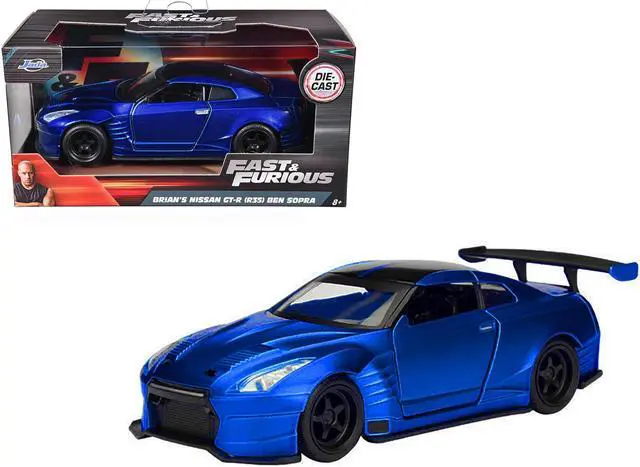 Alt view image 4 of 6 - Brian's 2009 Nissan GTR R35 Blue Ben Sopra "Fast & Furious" Movie 1/32 Diecast Model Car  by Jada