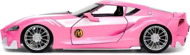 Alt view image 9 of 16 - Toyota FT-1 Concept Pink Metallic and Pink Ranger Diecast Figurine "Power Rangers" "Hollywood Rides" Series 1/24 Diecast Model Car by Jada