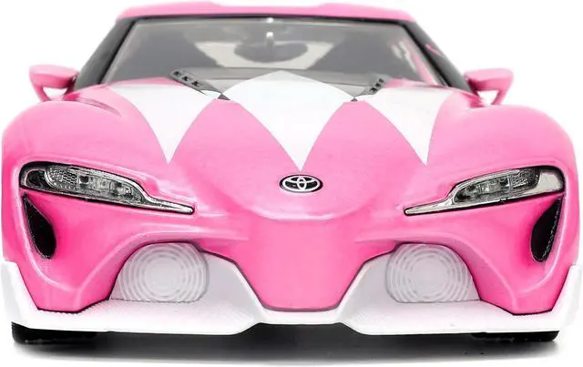 Alt view image 11 of 16 - Toyota FT-1 Concept Pink Metallic and Pink Ranger Diecast Figurine "Power Rangers" "Hollywood Rides" Series 1/24 Diecast Model Car by Jada