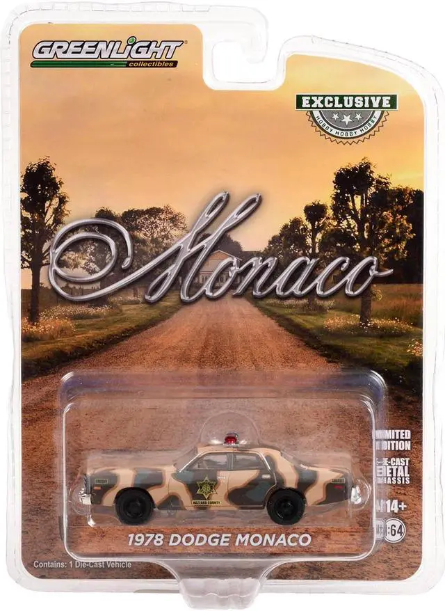 Alt view image 2 of 5 - 1978 Dodge Monaco Brown Camouflage "Hazzard County Sheriff" "Hobby Exclusive" Series 1/64 Diecast Model Car by Greenlight