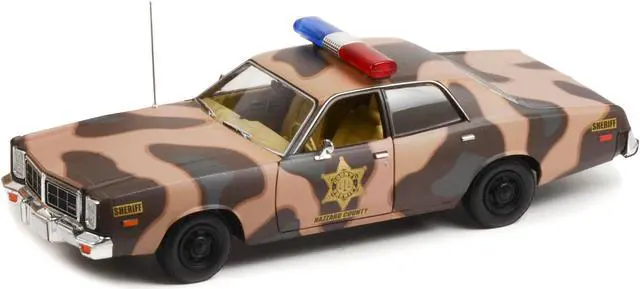 Alt view image 5 of 7 - 1978 Dodge Monaco Brown Camouflage "Hazzard County Sheriff" 1/18 Diecast Model Car by Greenlight