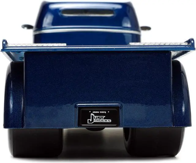 Alt view image 8 of 8 - 1947 Ford COE Flatbed Truck Dark Blue Metallic with White Top "The Famous Motor Cars" with Extra Wheels "Just Trucks" Series 1/24 Diecast Model by Jada