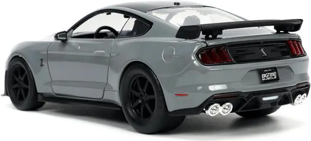 Alt view image 6 of 8 - 2020 Ford Mustang Shelby GT500 Gray with Black Top "Bigtime Muscle" Series 1/24 Diecast Model Car by Jada