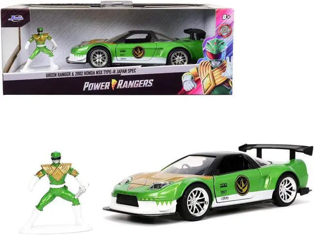 Alt view image 3 of 8 - 2002 Honda NSX Type-R Japan Spec RHD (Right Hand Drive) and Green Ranger Diecast Figurine "Power Rangers" "Hollywood Rides" Series 1/32 Diecast Model Car by Jada