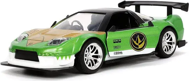 Alt view image 4 of 8 - 2002 Honda NSX Type-R Japan Spec RHD (Right Hand Drive) and Green Ranger Diecast Figurine "Power Rangers" "Hollywood Rides" Series 1/32 Diecast Model Car by Jada