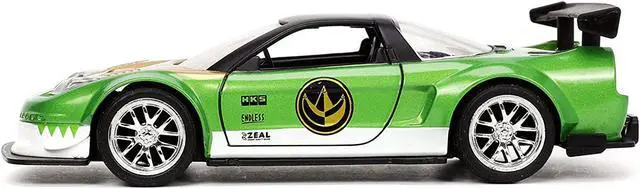 Alt view image 5 of 8 - 2002 Honda NSX Type-R Japan Spec RHD (Right Hand Drive) and Green Ranger Diecast Figurine "Power Rangers" "Hollywood Rides" Series 1/32 Diecast Model Car by Jada