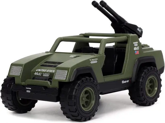Alt view image 6 of 10 - V.A.M.P. Olive Green and Duke Diecast Figurine "G.I. Joe" "Hollywood Rides" Series 1/32 Diecast Model Car by Jada
