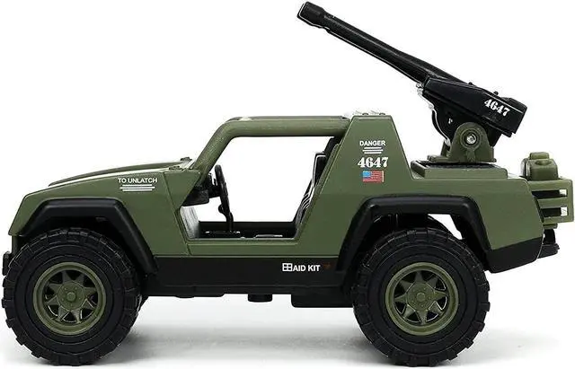 Alt view image 7 of 10 - V.A.M.P. Olive Green and Duke Diecast Figurine "G.I. Joe" "Hollywood Rides" Series 1/32 Diecast Model Car by Jada