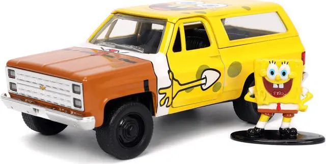 Alt view image 7 of 8 - 1980 Chevrolet K5 Blazer with SpongeBob SquarePants Diecast Figurine "Hollywood Rides" Series 1/32 Diecast Model Car by Jada
