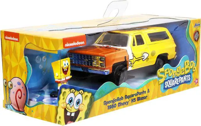 Alt view image 8 of 8 - 1980 Chevrolet K5 Blazer with SpongeBob SquarePants Diecast Figurine "Hollywood Rides" Series 1/32 Diecast Model Car by Jada