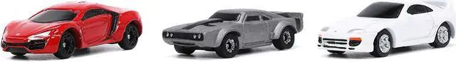 Alt view image 3 of 9 - "Fast & Furious" Movie 3 piece Set Series 4 "Nano Hollywood Rides" Series Diecast Model Cars by Jada