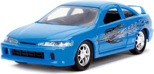 Alt view image 4 of 8 - Mia's Acura Integra Light Blue with Graphics "Fast & Furious" Movie 1/32 Diecast Model Car by Jada
