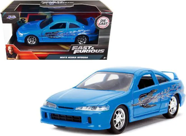 Alt view image 3 of 8 - Mia's Acura Integra Light Blue with Graphics "Fast & Furious" Movie 1/32 Diecast Model Car by Jada