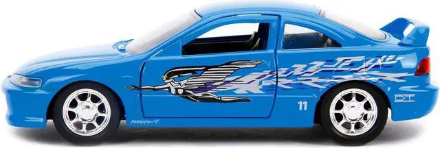 Alt view image 5 of 8 - Mia's Acura Integra Light Blue with Graphics "Fast & Furious" Movie 1/32 Diecast Model Car by Jada